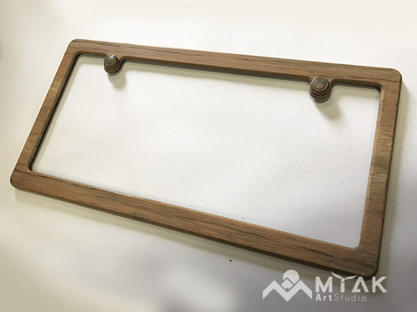 擬似塗装！　まるで木で作ったナンバーフレーム！！